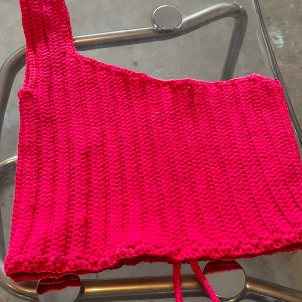 Hand made crochet handmade pink crop top